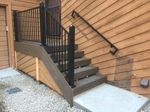 Steps leading up to back door