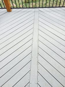 Diagonally laid decking