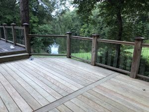 Beautiful deck with railing