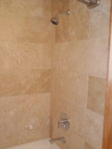 Tiled shower walls
