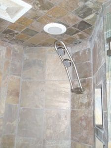 Tiled Bath built -in seat,Hardware, and showerhead